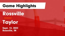 Rossville  vs Taylor  Game Highlights - Sept. 12, 2022