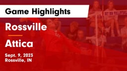 Rossville  vs Attica  Game Highlights - Sept. 9, 2023