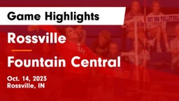 Rossville  vs Fountain Central  Game Highlights - Oct. 14, 2023