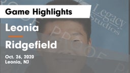 Leonia  vs Ridgefield  Game Highlights - Oct. 26, 2020