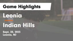 Leonia  vs Indian Hills  Game Highlights - Sept. 30, 2023