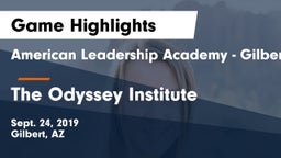 American Leadership Academy - Gilbert  vs The Odyssey Institute Game Highlights - Sept. 24, 2019