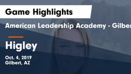 American Leadership Academy - Gilbert  vs Higley  Game Highlights - Oct. 4, 2019