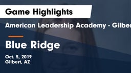 American Leadership Academy - Gilbert  vs Blue Ridge  Game Highlights - Oct. 5, 2019