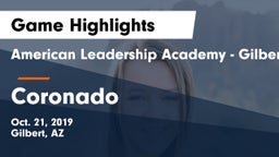American Leadership Academy - Gilbert  vs Coronado  Game Highlights - Oct. 21, 2019