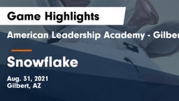 American Leadership Academy - Gilbert  vs Snowflake  Game Highlights - Aug. 31, 2021