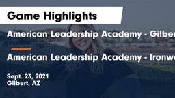 American Leadership Academy - Gilbert  vs American Leadership Academy - Ironwood Game Highlights - Sept. 23, 2021