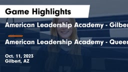 American Leadership Academy - Gilbert  vs American Leadership Academy - Queen Creek Game Highlights - Oct. 11, 2023