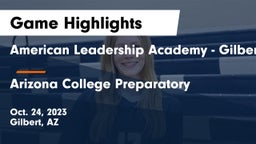 American Leadership Academy - Gilbert  vs Arizona College Preparatory  Game Highlights - Oct. 24, 2023
