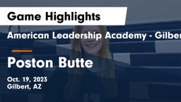 American Leadership Academy - Gilbert  vs Poston Butte  Game Highlights - Oct. 19, 2023