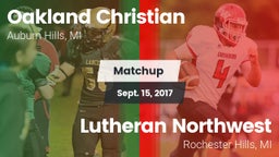 Matchup: Oakland Christian vs. Lutheran Northwest  2016