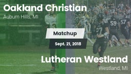 Matchup: Oakland Christian vs. Lutheran  Westland 2018