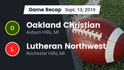 Recap: Oakland Christian  vs. Lutheran Northwest  2019