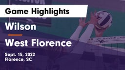 Wilson  vs West Florence  Game Highlights - Sept. 15, 2022
