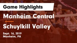 Manheim Central  vs Schuylkill Valley Game Highlights - Sept. 16, 2019
