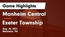 Manheim Central  vs Exeter Township  Game Highlights - Aug. 28, 2021