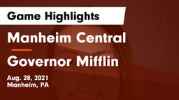Manheim Central  vs Governor Mifflin  Game Highlights - Aug. 28, 2021
