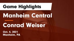 Manheim Central  vs Conrad Weiser  Game Highlights - Oct. 4, 2021