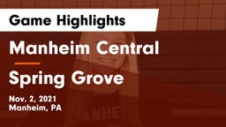 Manheim Central  vs Spring Grove  Game Highlights - Nov. 2, 2021