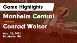 Manheim Central  vs Conrad Weiser  Game Highlights - Aug. 31, 2022
