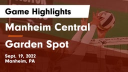 Manheim Central  vs Garden Spot  Game Highlights - Sept. 19, 2022