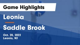 Leonia  vs Saddle Brook  Game Highlights - Oct. 20, 2022