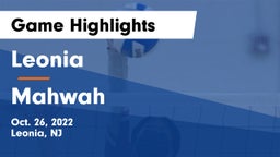 Leonia  vs Mahwah  Game Highlights - Oct. 26, 2022