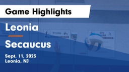 Leonia  vs Secaucus  Game Highlights - Sept. 11, 2023