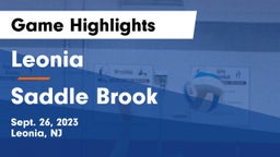 Leonia  vs Saddle Brook  Game Highlights - Sept. 26, 2023