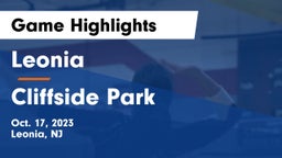 Leonia  vs Cliffside Park  Game Highlights - Oct. 17, 2023