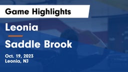 Leonia  vs Saddle Brook  Game Highlights - Oct. 19, 2023