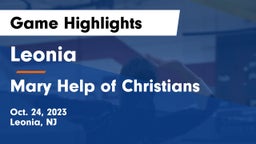 Leonia  vs Mary Help of Christians Game Highlights - Oct. 24, 2023