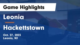 Leonia  vs Hackettstown  Game Highlights - Oct. 27, 2023