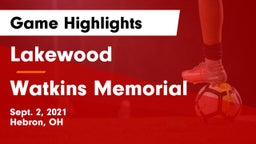 Lakewood  vs Watkins Memorial  Game Highlights - Sept. 2, 2021