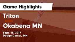 Triton  vs Okabena MN Game Highlights - Sept. 15, 2019