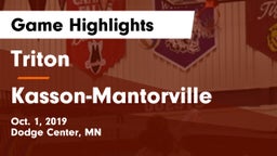 Triton  vs Kasson-Mantorville  Game Highlights - Oct. 1, 2019