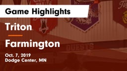 Triton  vs Farmington  Game Highlights - Oct. 7, 2019