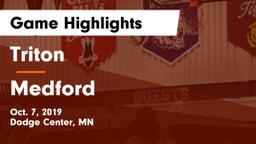 Triton  vs Medford  Game Highlights - Oct. 7, 2019