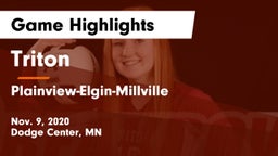 Triton  vs Plainview-Elgin-Millville  Game Highlights - Nov. 9, 2020