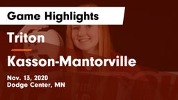 Triton  vs Kasson-Mantorville  Game Highlights - Nov. 13, 2020
