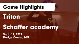 Triton  vs Schaffer academy Game Highlights - Sept. 11, 2021