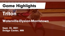 Triton  vs Waterville-Elysian-Morristown  Game Highlights - Sept. 23, 2021