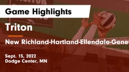 Triton  vs New Richland-Hartland-Ellendale-Geneva Game Highlights - Sept. 15, 2022