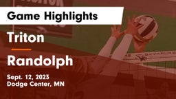 Triton  vs Randolph  Game Highlights - Sept. 12, 2023