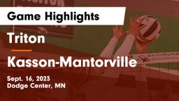 Triton  vs Kasson-Mantorville  Game Highlights - Sept. 16, 2023