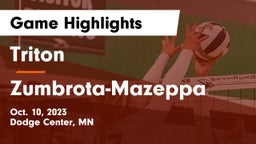 Triton  vs Zumbrota-Mazeppa  Game Highlights - Oct. 10, 2023