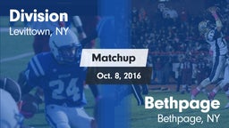 Matchup: Division vs. Bethpage  2016