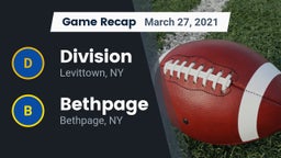 Recap: Division  vs. Bethpage  2021