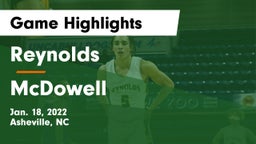 Reynolds  vs McDowell   Game Highlights - Jan. 18, 2022