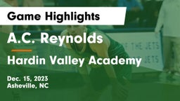 A.C. Reynolds  vs Hardin Valley Academy Game Highlights - Dec. 15, 2023